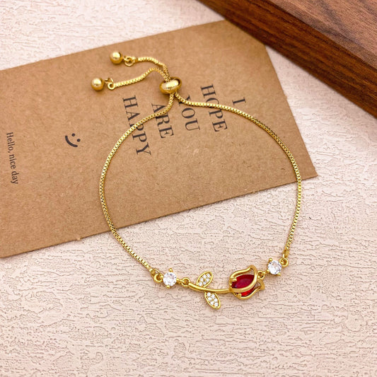 Tulipán Rojo Bracelet