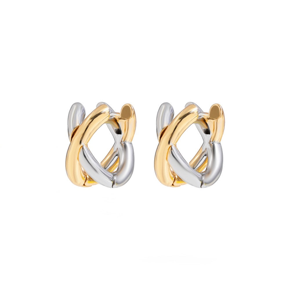 Three-tone earrings