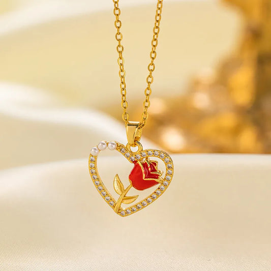 Rose in heart